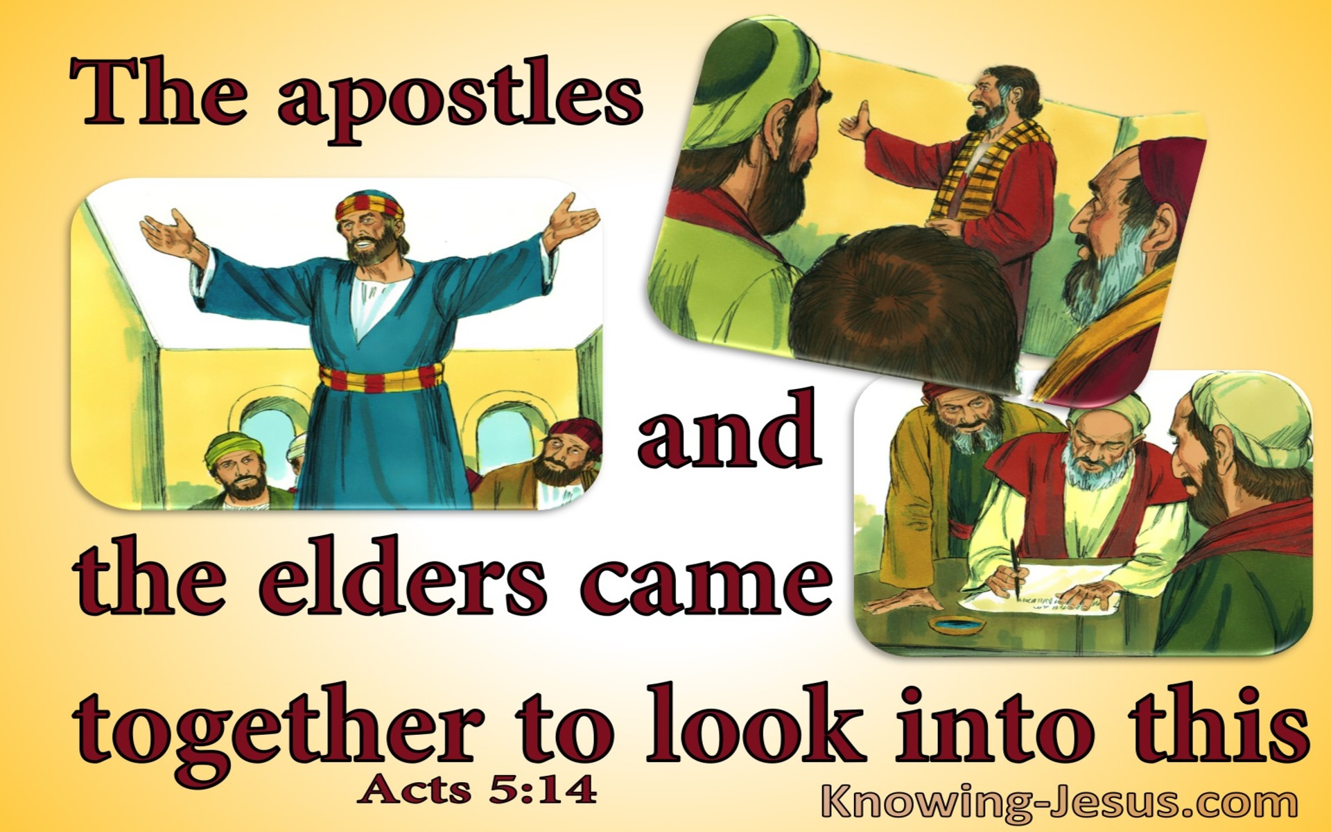 Acts 5:14 The Apostles And Elders Looked Into Circumcision (yellow)